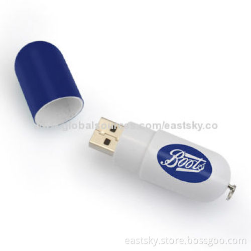 Pill-shaped Thumb Drive ESU-U36, USB2.0, Shockproof and Moisture-proofNew